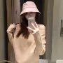 好看露肩长袖显瘦针织衫