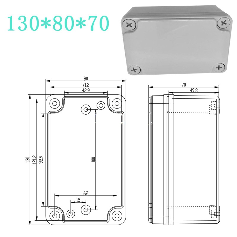批发AG130*80*70防水接线盒 ABS塑料盒 塑料壳 端子盒 电源盒