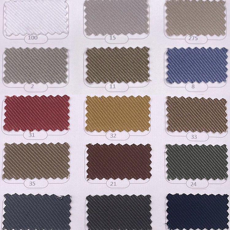 Shaoxing textiles al por mayor 300gsm algodón elástico doble tela de chaqueta de twill