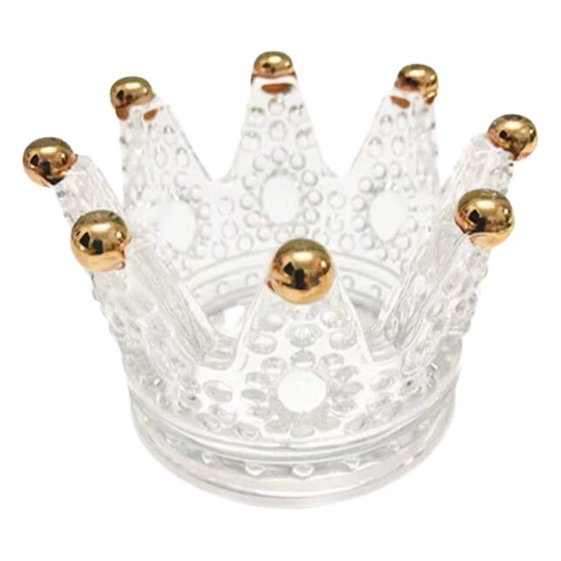 Хрустальная коронная стеклянная подсвечница креативная пепельница для ногтей чашки для романтического украшения изысканные украшения день рождения украшения