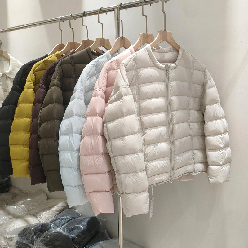 90 Duck down Rib down Jacket Short 2025 Autumn and Winter New Loose Elegant Light Round Neck Small Jacket 90 Duck down Rib down Jacket Short 2025 Autumn and Winter New Loose Elegant Light Round Neck Small Jacket
