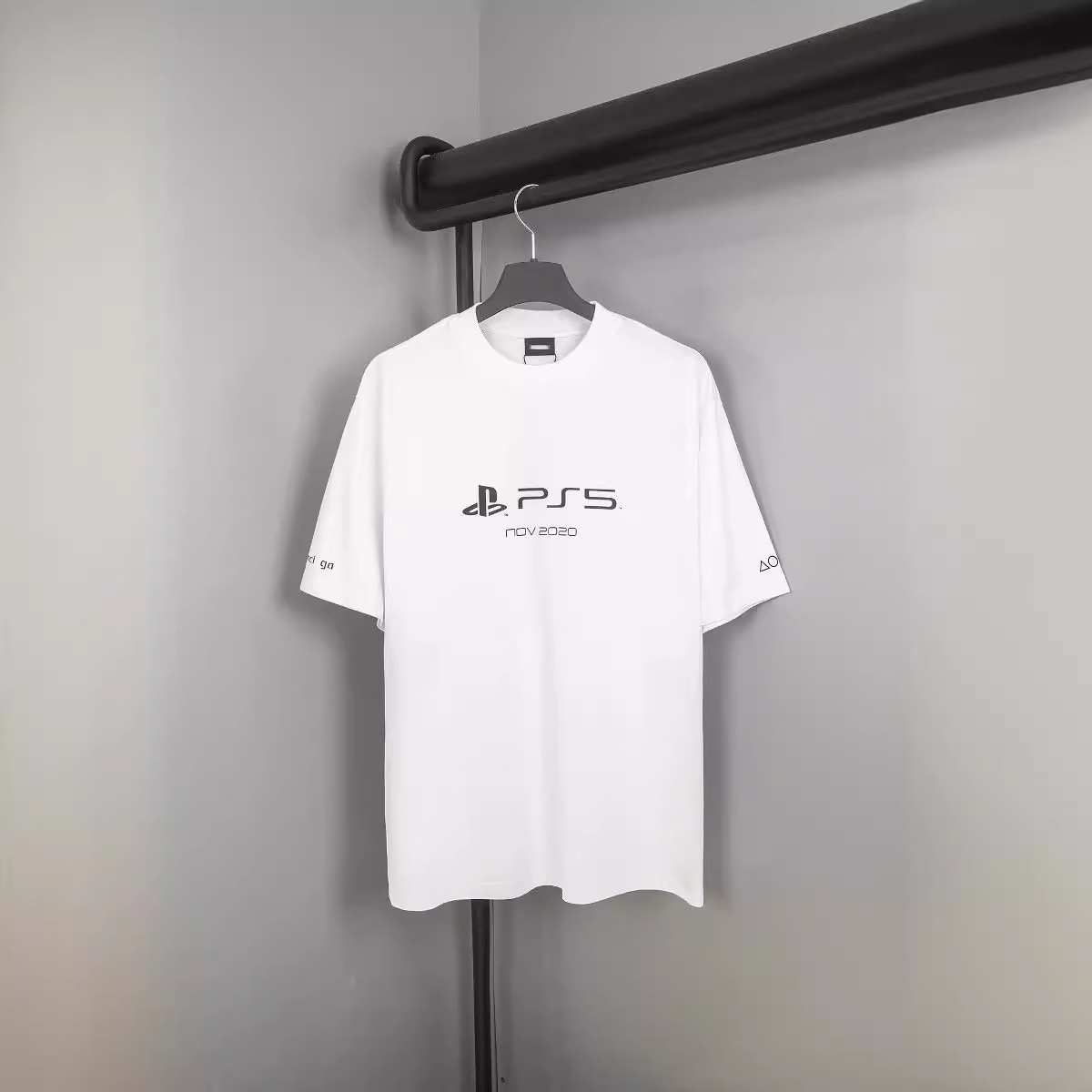 高バージョンパリ2024新型連名ps 5文字幾何学模様プリント男女半袖tシャツメーカー直出