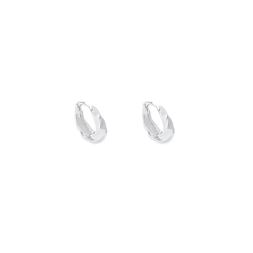 Luxury and high-end spiral pattern circle earrings for women, small design sense, irregular ear clips, round circle, Hong Kong style 