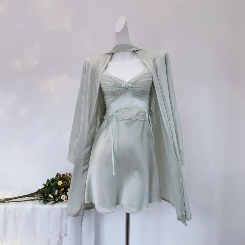 [サンセットフラワーガール] 夏サスペンダーレーススーツ妖精メッシュツーピースホーム服フェミニン氷と雪のシルク|undefined