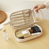 Double-layer steel wire, fashionable cosmetic bag, handheld capacious organizer bag for traveling, cloud