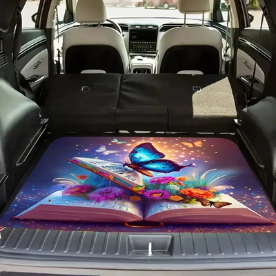 Cross-Border Abstract Printed Car Trunk: Avtomobil döşəmə paspasları - jq-trunk-mat-6-75100cm