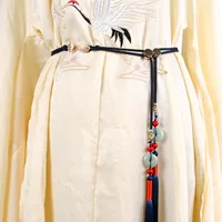 Hanfu пояс Дворцовый стиль пуговица веревка Античная Талия веревка украшение Ming Tang Талия кулон Талия кружево Мода кисточка Талия цепочка