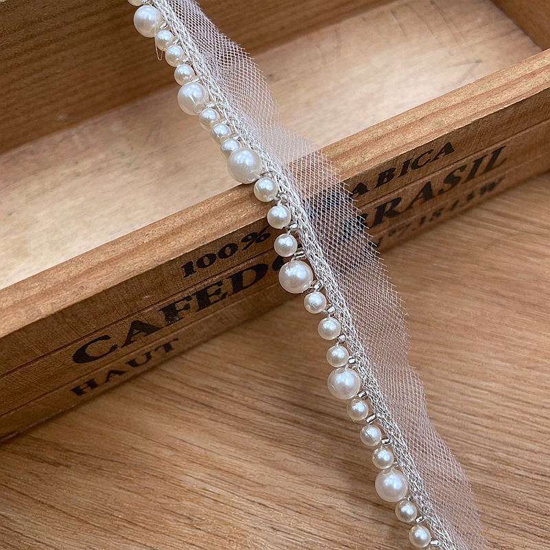 網布銀糸リボン手作りビーズ真珠レース民族風漢服装飾模造真珠diy補助材料卸売り