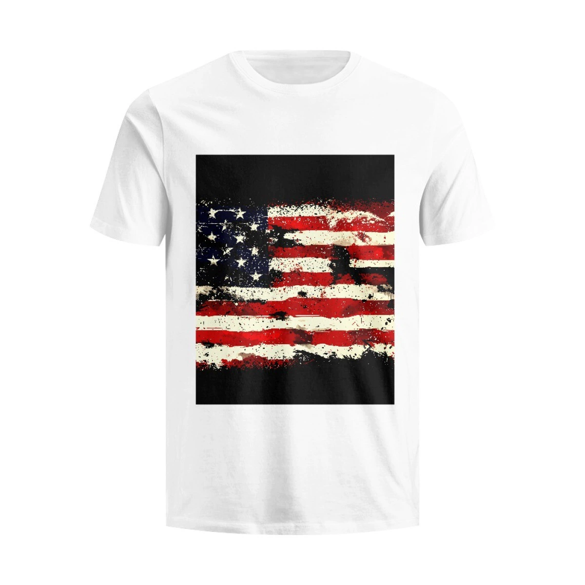 Американские футболки из чистого хлопка с принтом американского флага, оптовая продажа, минимальный заказ, дропшипинг.