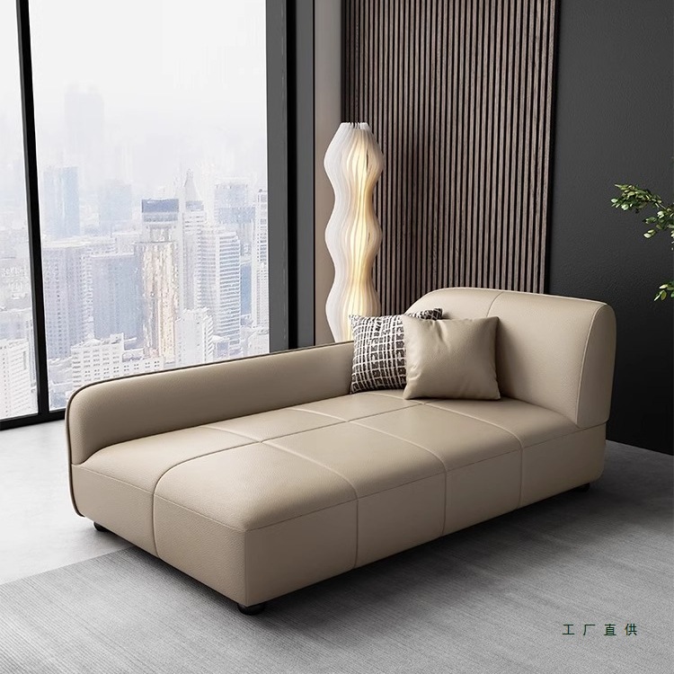 Light Luxury Minimalist Cat Scratch-Resistant Chaise Longue Single Small Apartment Sofa Chaise Lounge Balcony Apartment Bedroom Chaise Lounge Chair