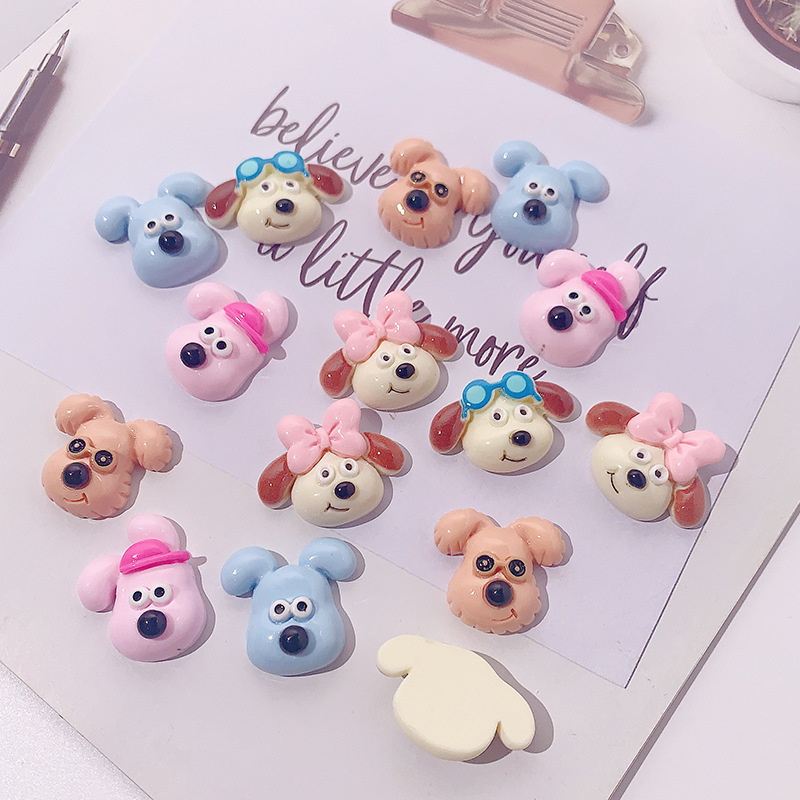 Nuevas gafas de sol para perros accesorios de resina diy caja de papelería de pegamento crema adornamiento de pelo agujero agujero zapatos material colgante al por mayor