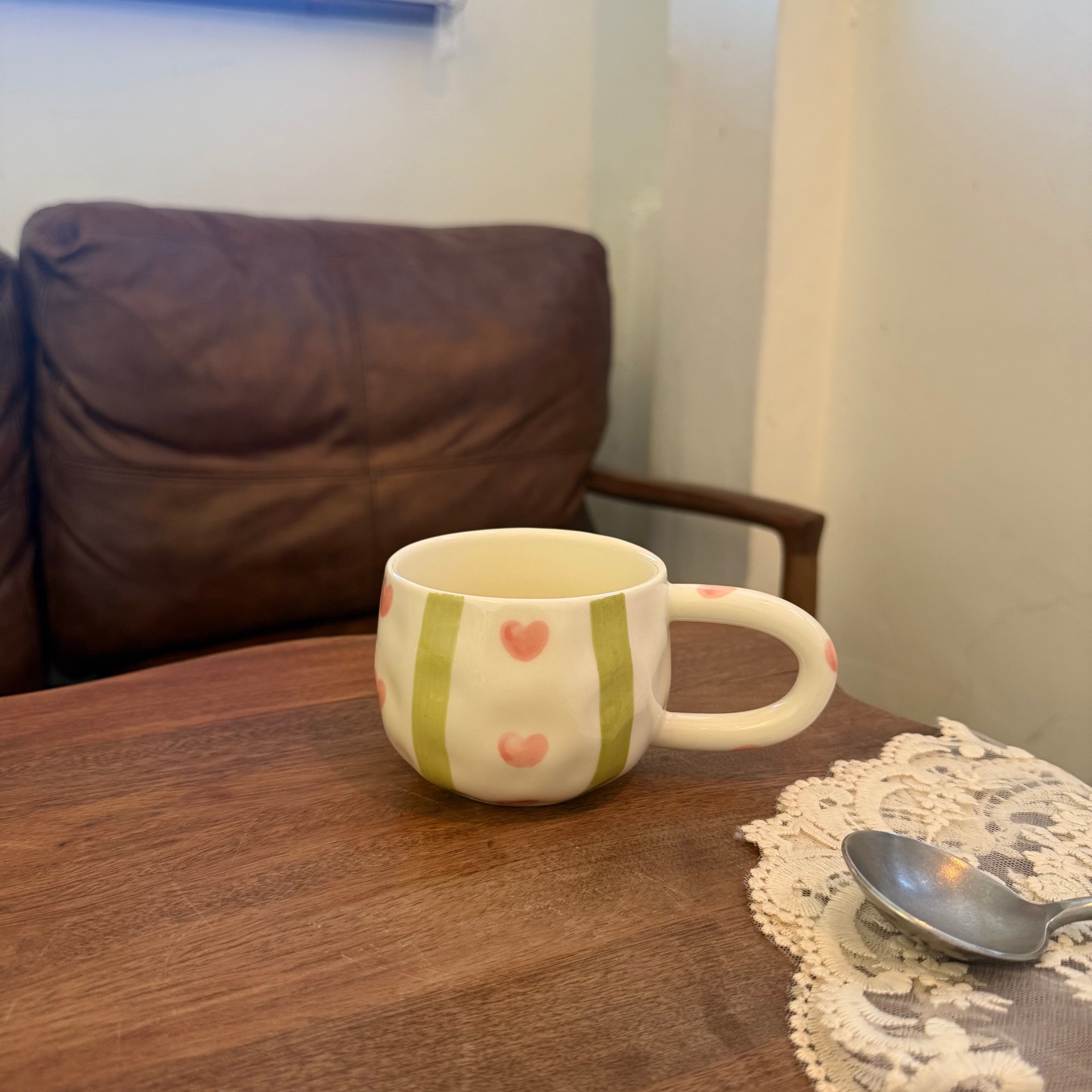 Navidad francesa retro pinza de mano pura pintada a mano taza de café de cerámica plato de alto valor plato de postre de té de la tarde