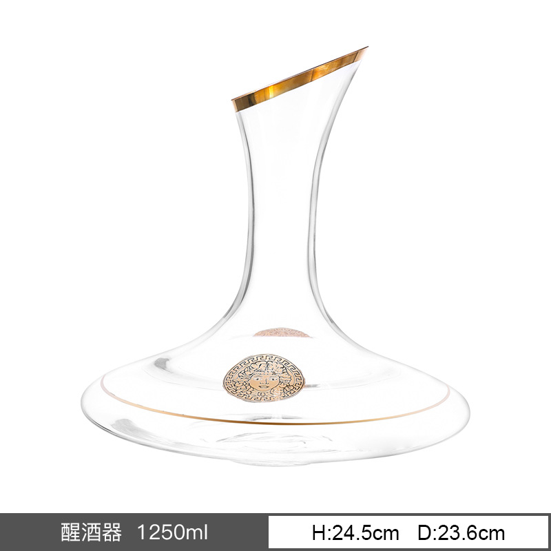 Tazas de vino de cristal sin plomo importadas de la República Checa, tazas de vino europeas caseras de lujo con vinos de oro