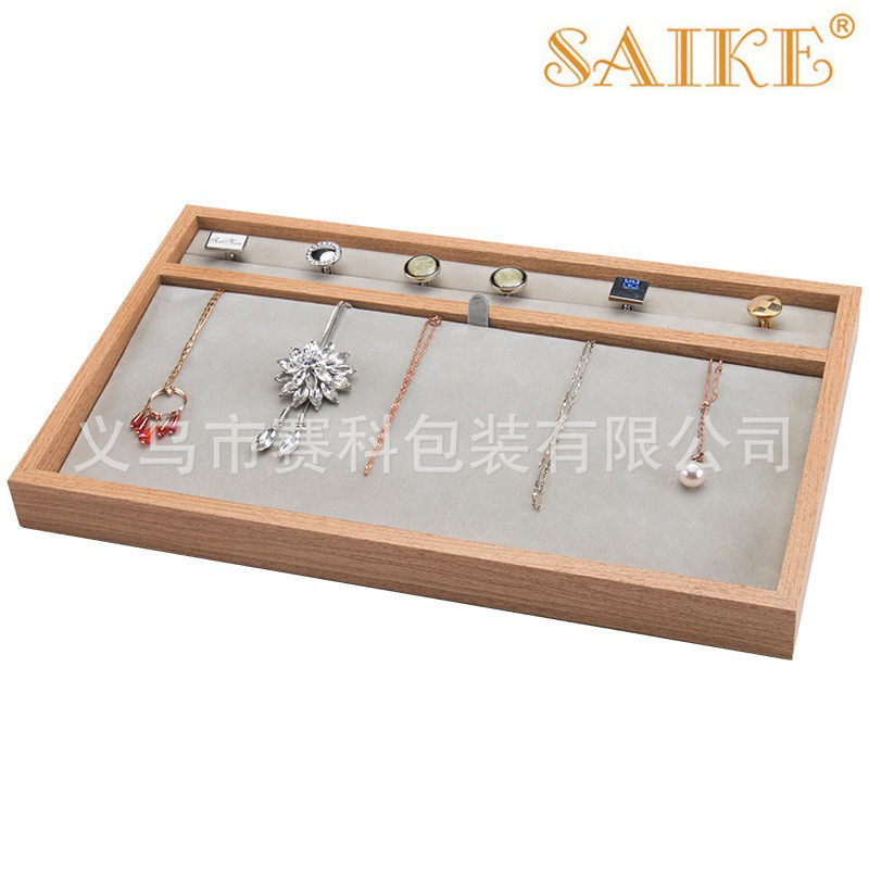 现货批发竹纹木质大号多功能珠宝首饰销售精品店及摆地摊