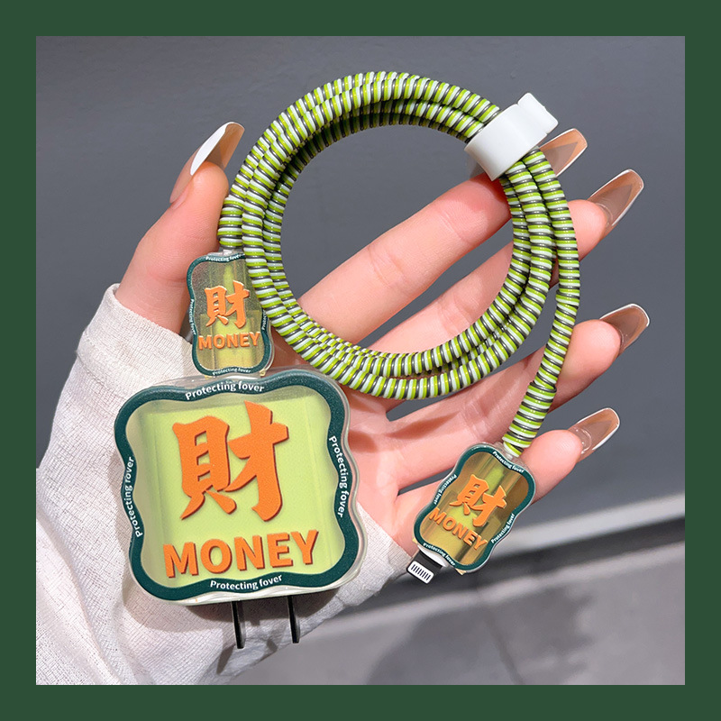 【Wealth】Funda Protectora + Cordón + Protector de Cable