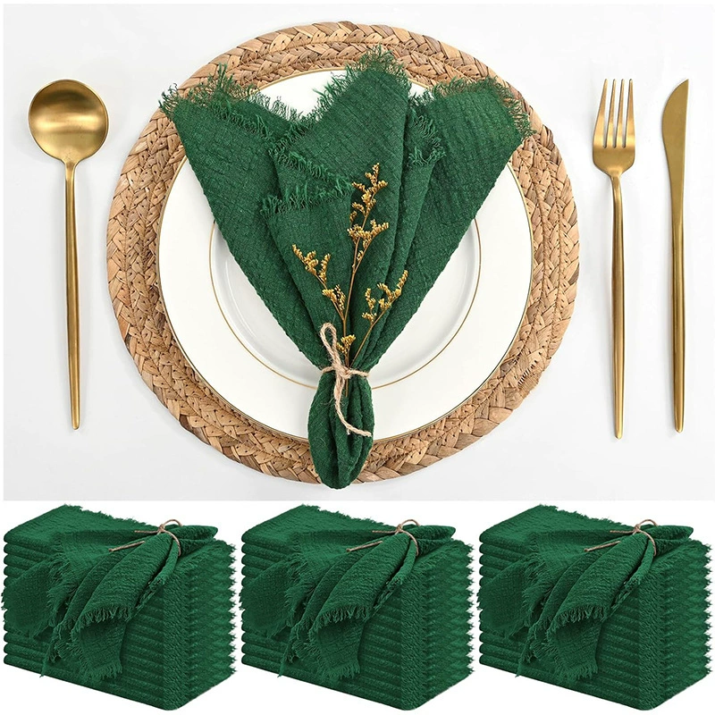 Paper napkins, square two-color cloth