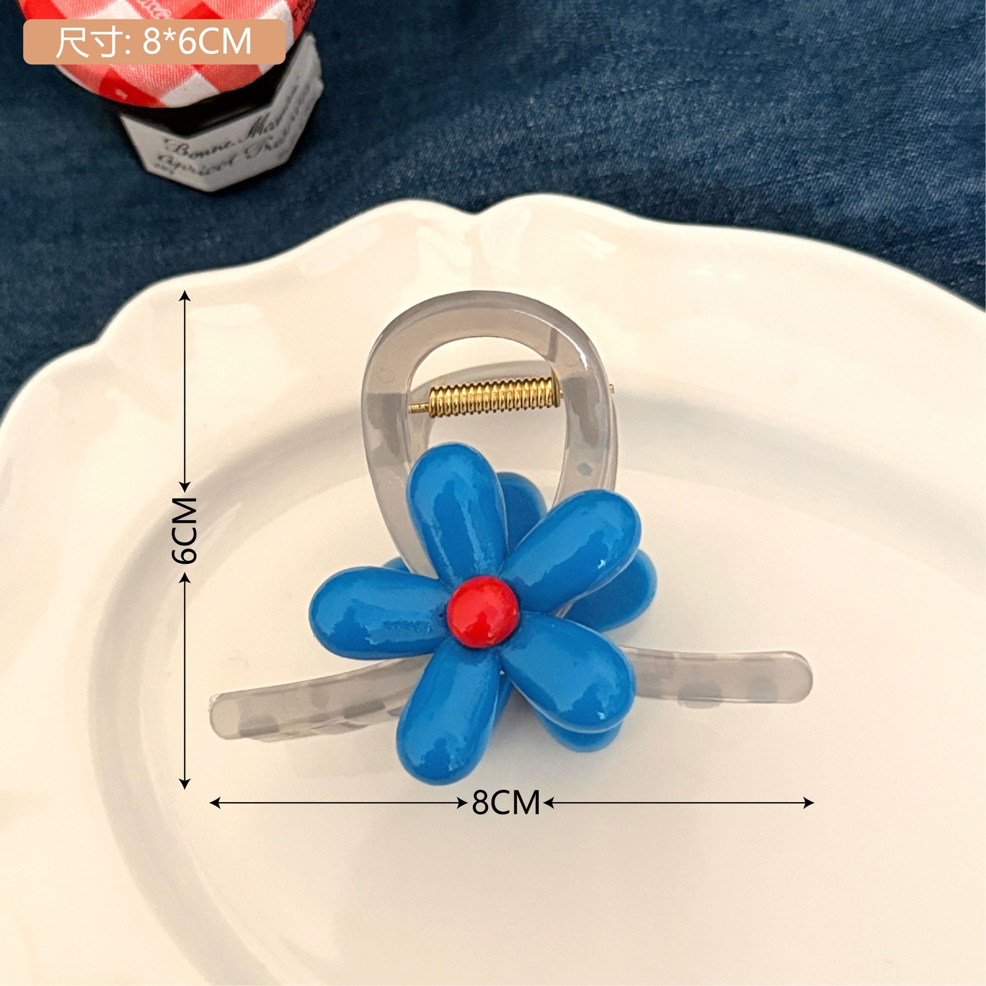 Simulación super inmortal lirio clip de cabello adornamiento de cabello de alto nivel detrás de la cabeza rascar clip de pescado sensación de buceo clip de atmósfera