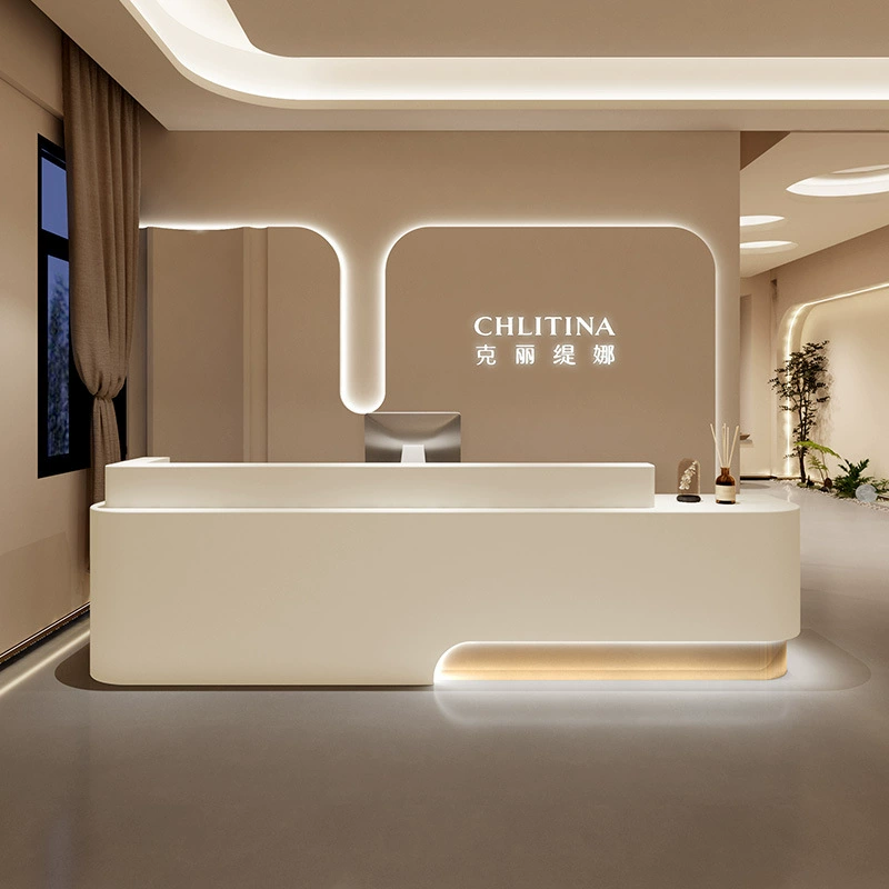 Кассовый стол, простой коммерческий прилавок для магазина, стойка ресепшн для магазина одежды, салона красоты, компании, бизнеса.