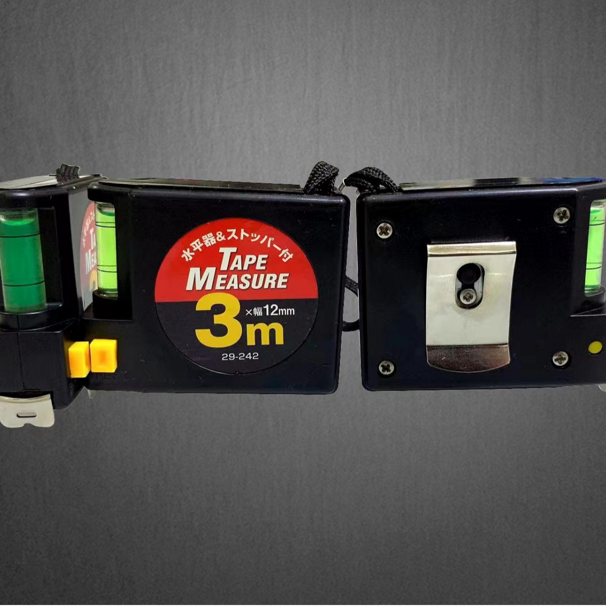 3M水平器尺 水平卷尺测量工具 手动工具钢卷尺厂家直销