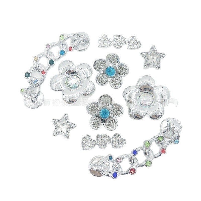 Accesorios de zapatos Croc para mujer, lindas hebillas de zapatos, accesorios de flores para zapatos diy, hebillas decorativas de dibujos animados extraíbles, lindos ins