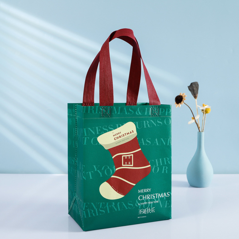 Calcetines de Navidad estilo verde; 21*26*10