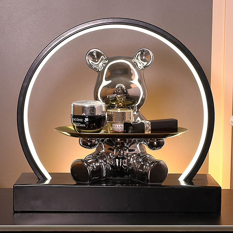 Жестокий медвежий ключ Маленькие украшения Дверной проем Входная стойка для хранения Домашний вход Крыльцо Бытовые керамические украшения