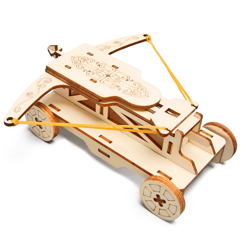 Proyecto de ciencia de catapulta de madera DIY para niños, adecuado para estudiantes de primaria, juguete científico de vehículo de asedio.