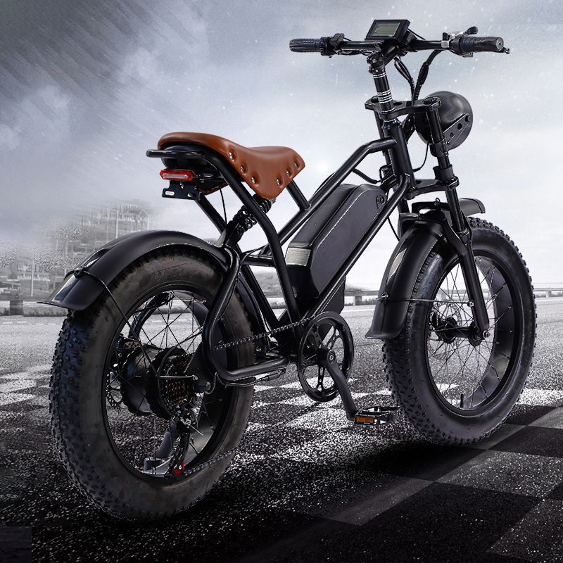 国境を越えた外国貿易 C4 スノーモービルレトロファッションオフロード電動自転車リチウム電池可変速アシスト自転車|undefined