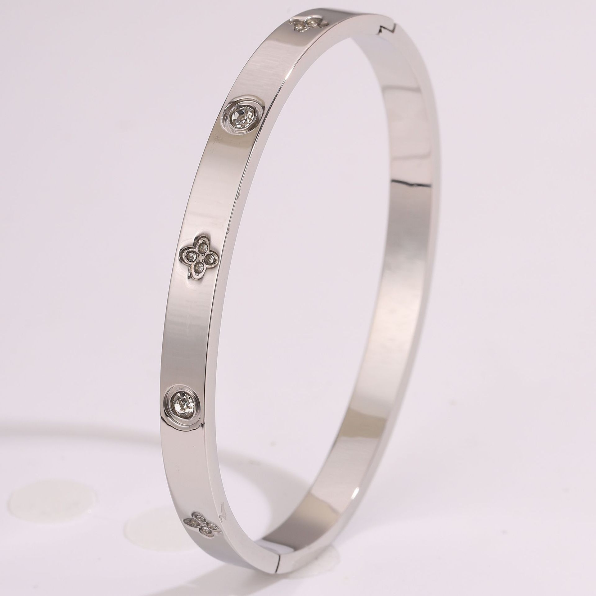 Bracelet * silver, four-leaf clover
