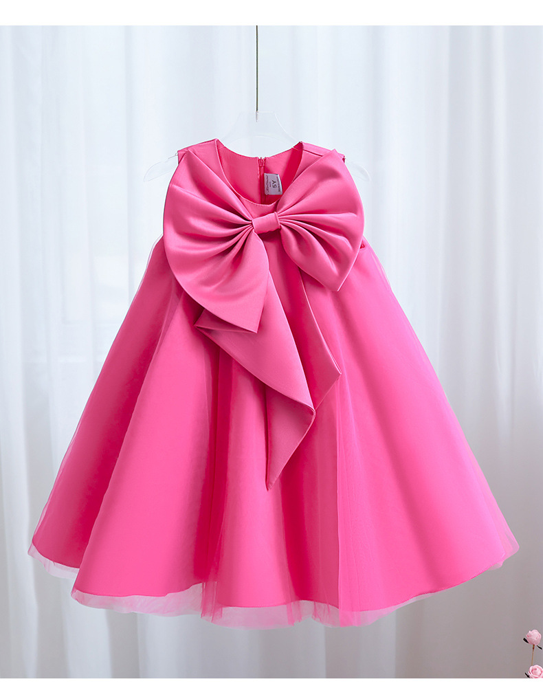 416g Weight Children's Dress Children's Clothing Type Above Knee Dress Length Type Sleeveless Sleeve Length Party Dress Dresses Type Polyester Fabric Type High Waist Waist Line Toddler(3-6Years) Age Group Family Gathering, Party Occasion Round Neck Neckline Loose Fit Type Bow Knot Pattern Summer Season Girl'S Gender Elegant, Princess, Cute Style Elegant Princess Cute Bow Knot Polyester Girls Dresses 8
