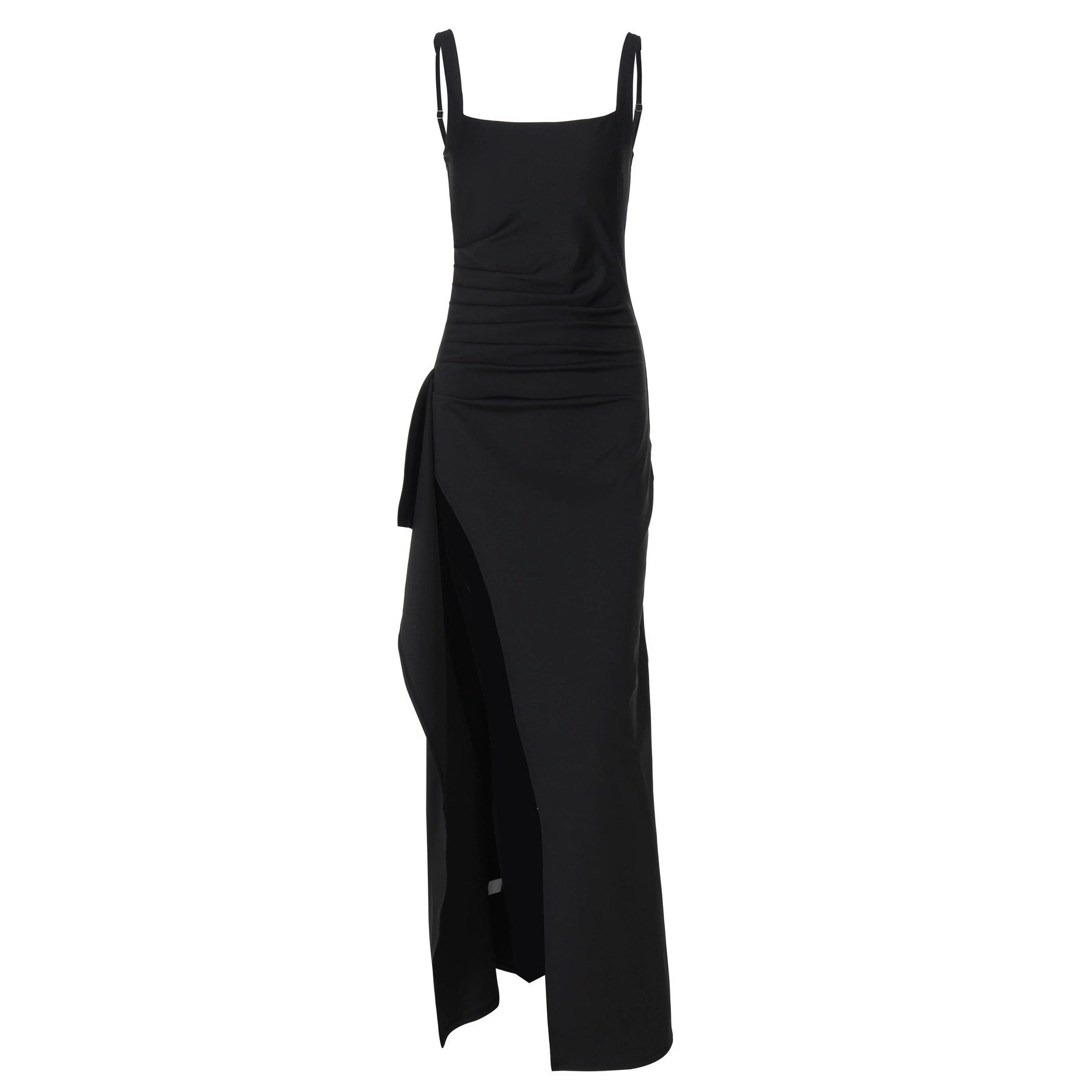 Women's Sexy Halter High Slit Maxi Dress – Elegant Evening Party Gown For Summer_ecoleips.com