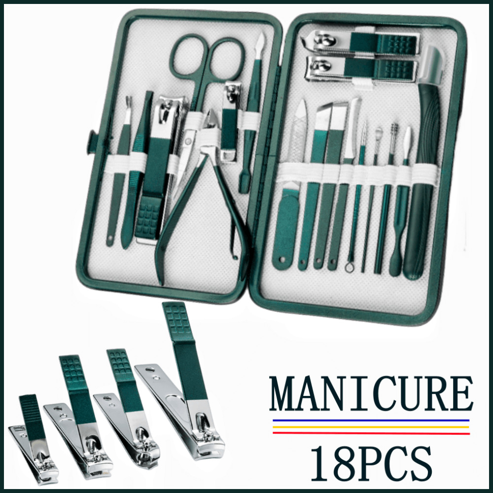 factory wholesale nail clippers suit nail manicure tools nail clippers suit nail scissors 18 sets of beauty tools
