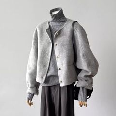 短款呢子大衣女毛呢外套2025秋冬季新款高级感韩系小个子保暖上衣