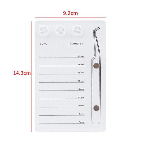 Wholesale eyelash grafting scale board large acrylic magnetic eyelash board thickened independent opp bag