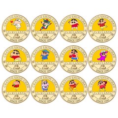 Crayon Shin-chan commemorative coins Anime coins Peripheral commemorative coins Die-cast metal coins Badge gifts