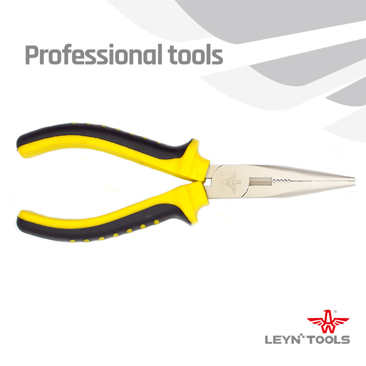利鹰五金厂家直销6-8寸尖嘴钳、斑马柄镀镍尖嘴钳