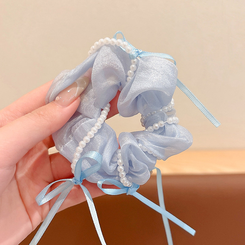 53# blue mesh hair tie 9cm
