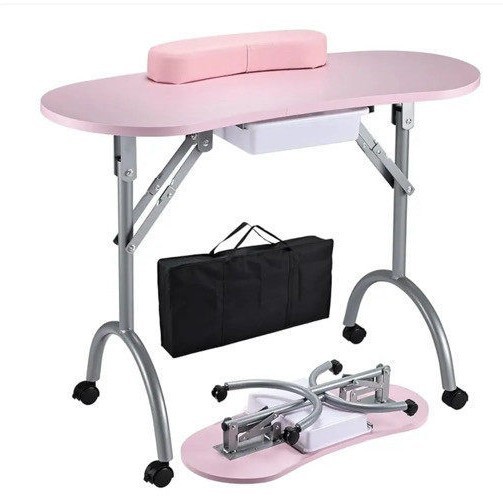 Mesa de manicuras portátil transfronteriza plegable lámpara de mesa de manicuras mesa de belleza con aspiradora mesa de manicuras fabricantes al por mayor