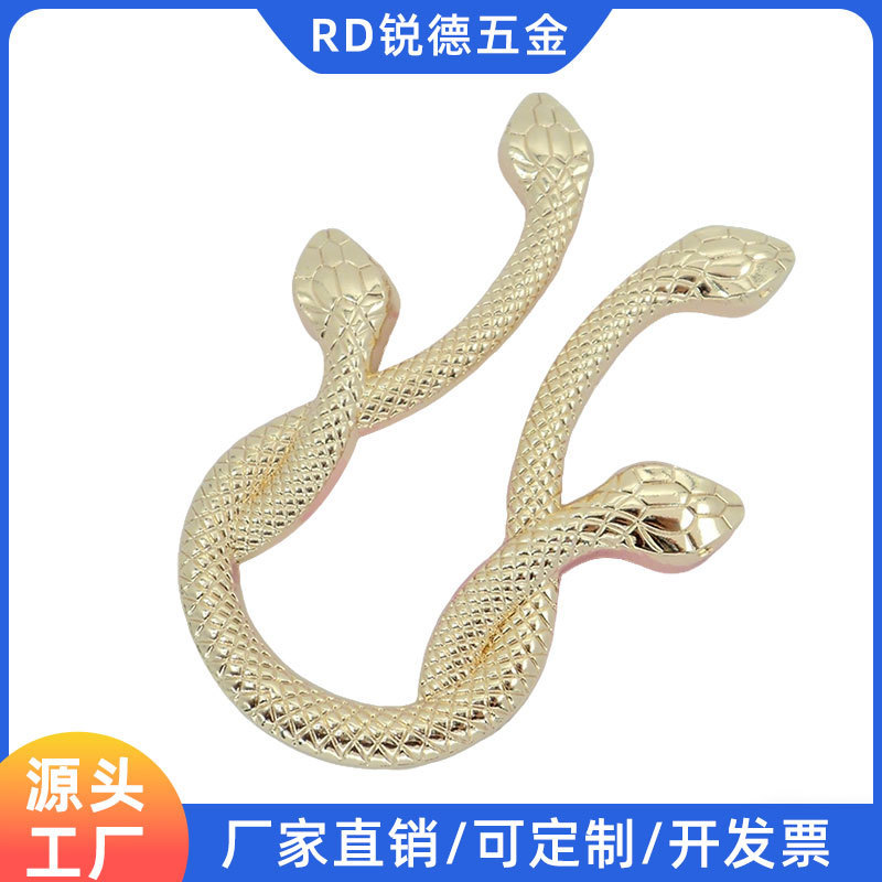 Clothing Accessories Dress Women's Neckline Alloy Large Python Jewelry Buckle Swimsuit Intimates Snake-Shaped Belt Vertical Rod Wear Belt Large Buckle