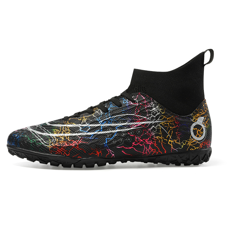 2022 transfronterizo más el tamaño Nuevo FGTF transpirable de los hombres de alta superior de uñas largas y cortas zapatos de fútbol zapatos de entrenamiento de hierba zapatos de fútbol