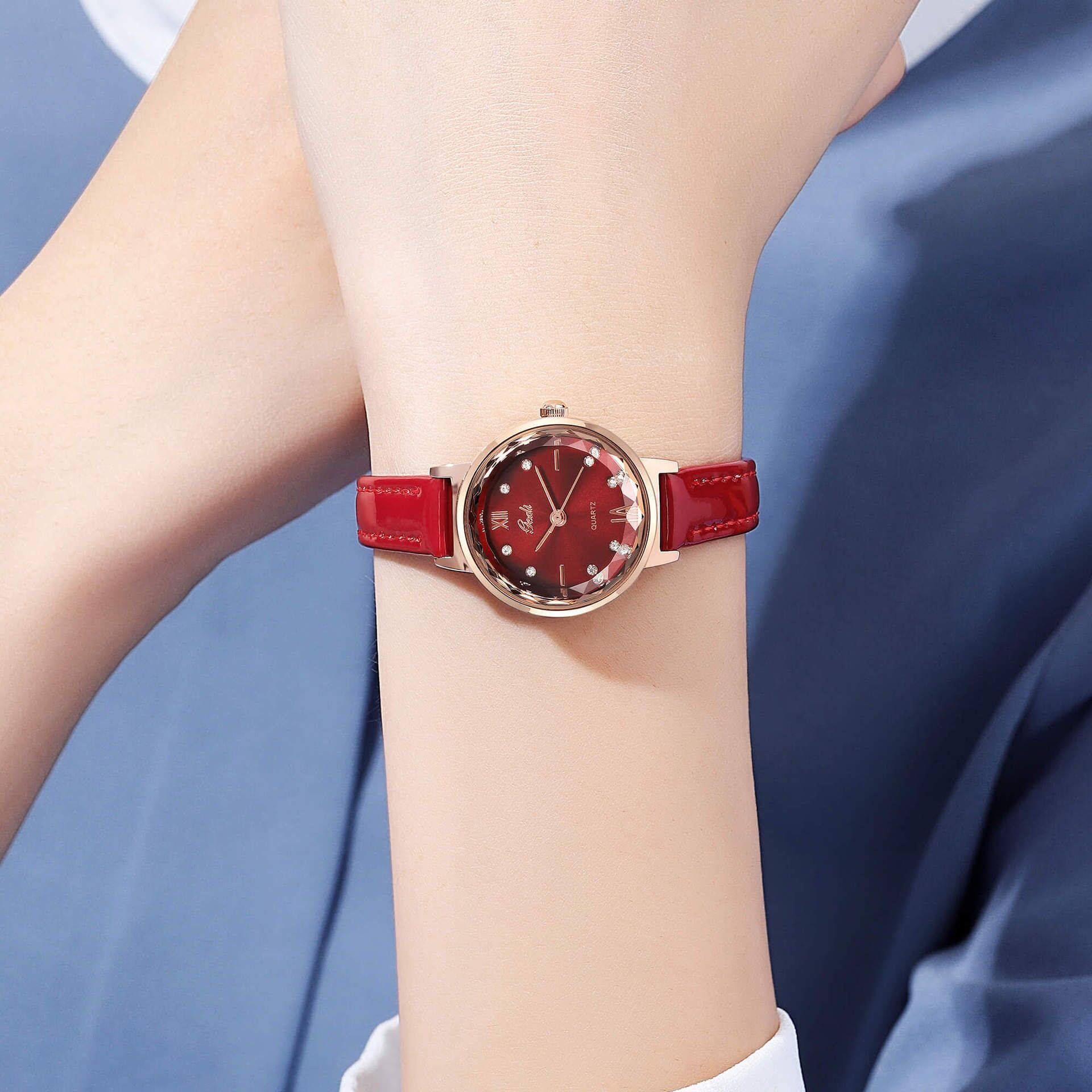 Exquisite Women's Quartz Watch Gedi Diamond Cut Waterproof Niche_voghion.com
