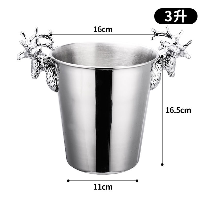 Bar de hielo de acero inoxidable de alto valor de cara bar de champán cerveza comercial vino tinto hogar creativo pequeño hielo bar