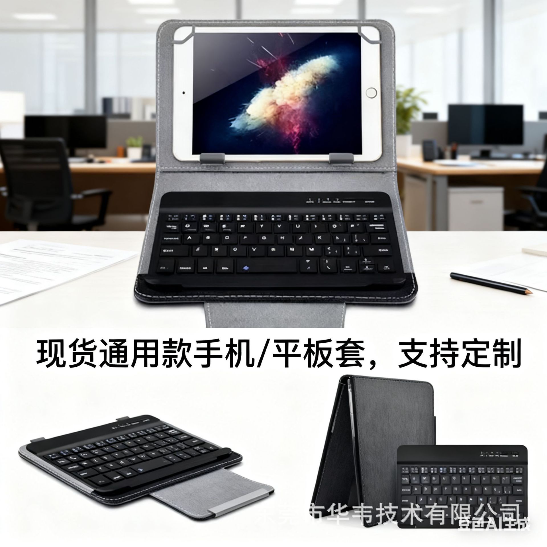 7-Inch 10inch 11inch Four-Hook iPad Protective Case with Magnetic Keyboard Cover for Universal Tablets, Apple