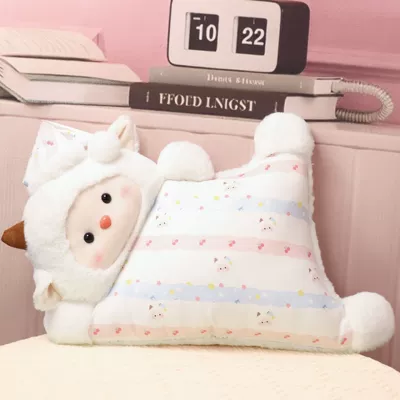 Yangzhou Maiyou Rabbit Pajamas, Pillow, Cushion, Sleeping Companion Doll, Pink Pig, Little Sheep, Penguin, Car and Office Cushion (Waist support) - cute-lamb-55cm-belly-suede-brushed-feel-clear-printing