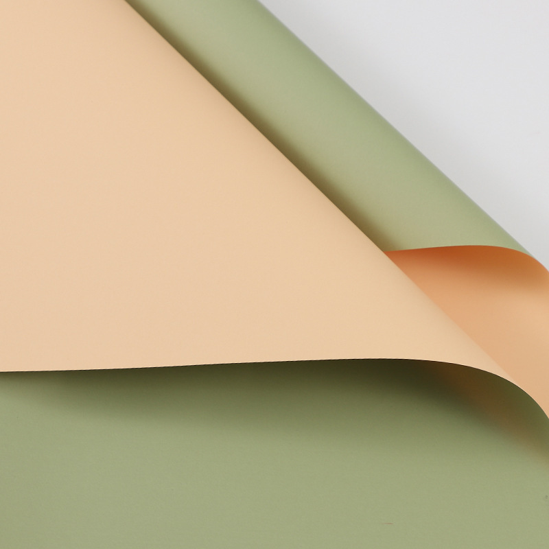 Papel de Regalo de Flores de Papel Ouya de Dos Colores, Material Plástico Impermeable, Papel de Envolver Ramos de Flores, Estilo Coreano, Primer Amor, Papel de Color Puro Especial