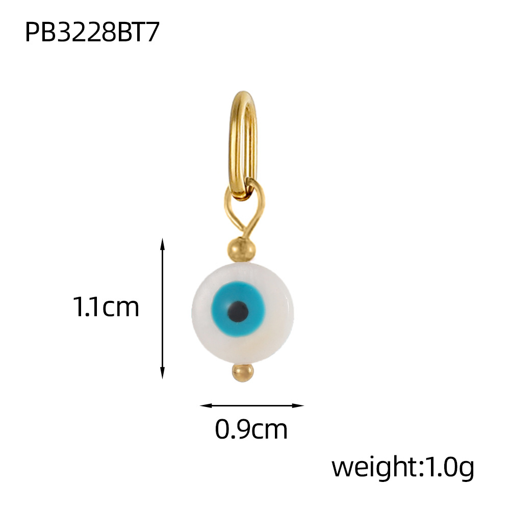 2g Weight Pendant Jewelry Making Type DIY Ornament Accessories Classification 1 Piece Quantity 304 Stainless Steel Material Devil's Eye Pattern All Seasons Season Polished Finish Plating Design Simple Style, Classic Style Style 1 Piece 304 Stainless Steel Devil's Eye Polished Pendant DIY Ornament Accessories 18