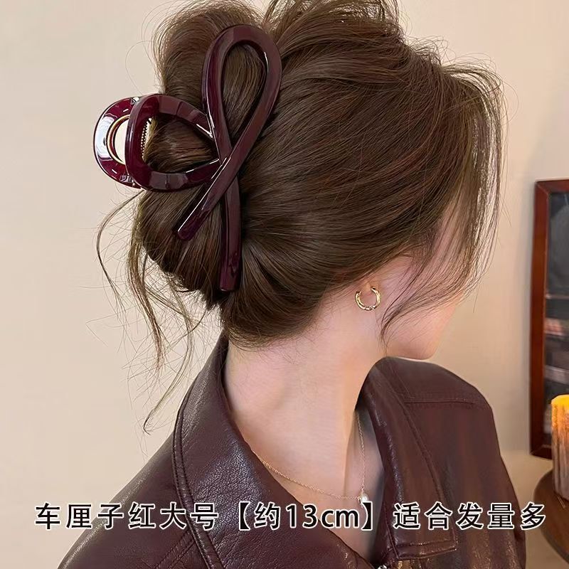韩国高品质亚克力抓夹2025新款大号鲨鱼夹简约发夹女后脑勺发饰品|undefined