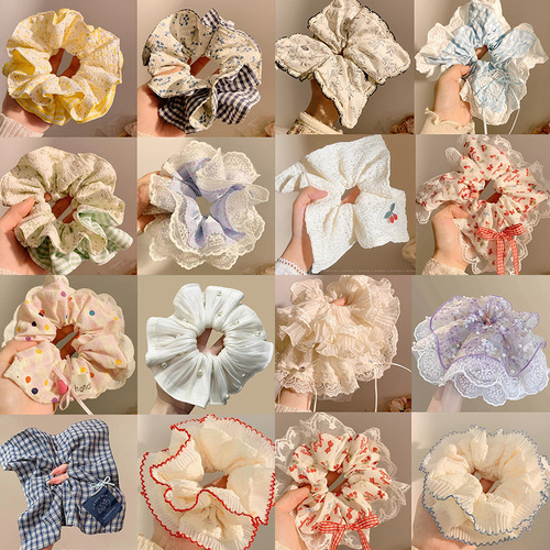 Xiaohongshu Collection - Fresh and Minimalist Large Intestine Style High-End Hair Accessories for Women 2025 New Korean Style Head Decorations