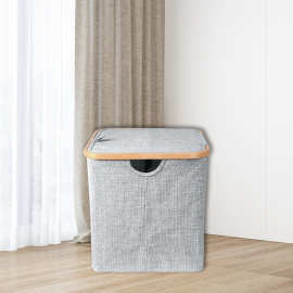 脏衣篮衣服收纳筐竹制洗衣篮可折叠大号脏衣篓带盖laundry basket