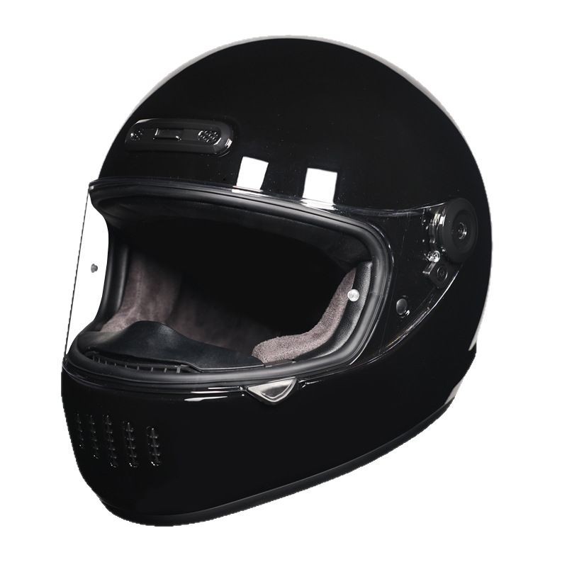 Orz Motocicleta Retro Casco completo Hombre Invierno Personalidad Cool Mujer Nacional Tendencia Crucero Coche Retro Casco Cuatro estaciones Universal